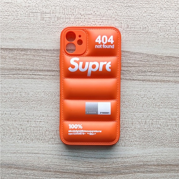 Supreme Other - Neon Orange Supreme Puffer iPhone 11 Case